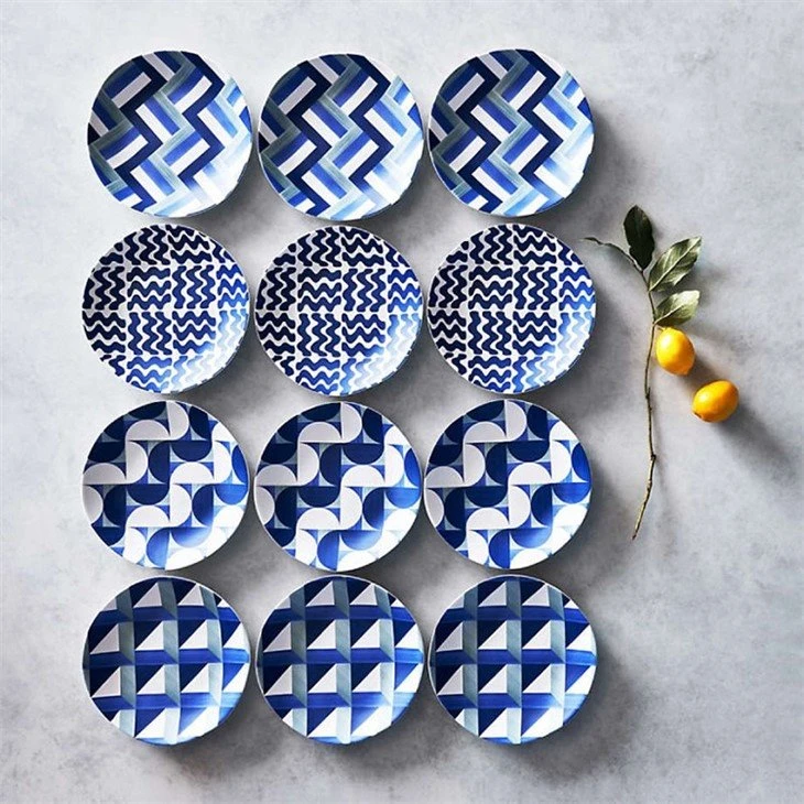 blue melamine plates 8